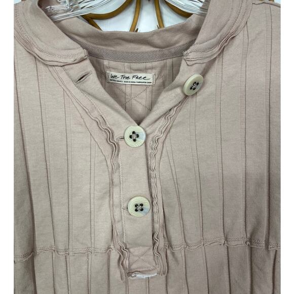 Free People in the Mix Henley Top in Ivory XS - Picture 3 of 5